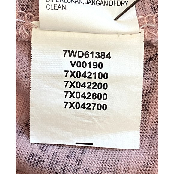 Lucky Brand pink floral Peasant Boho Mixed media V neck  ruffle blouse top SZ L - Picture 13 of 13